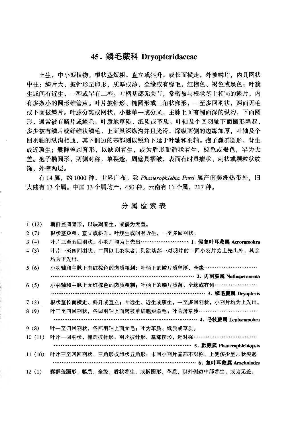 云南植物志 第二十一卷（蕨类植物）