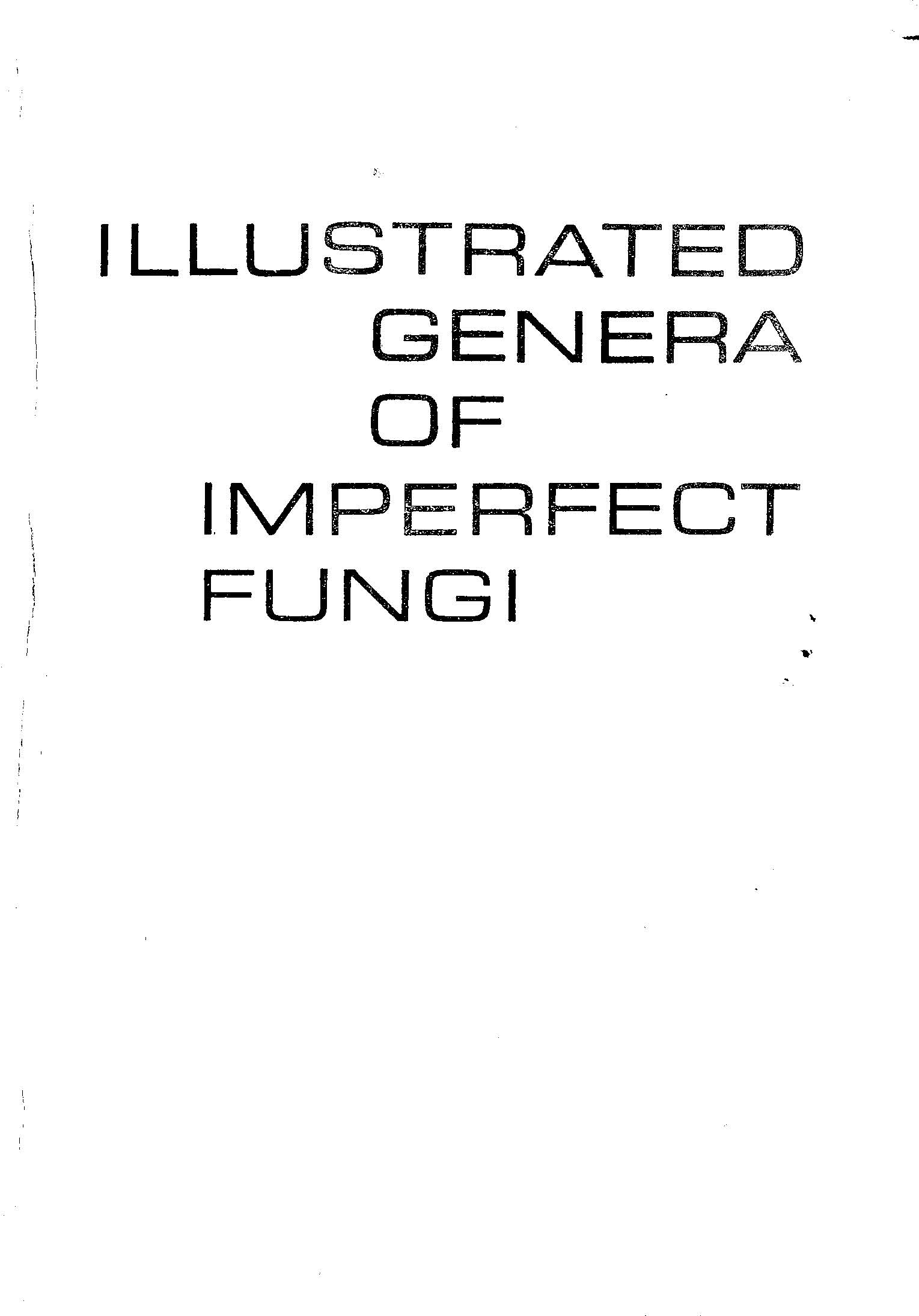 illustrated genera of imperfect fungi download gratis
