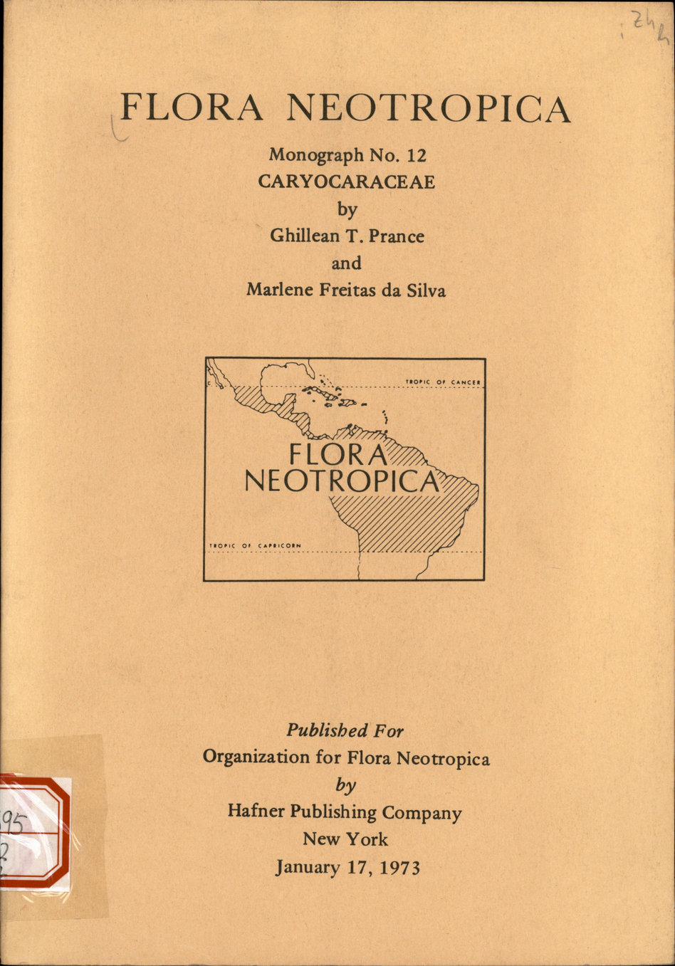 FLORA NEOTROPICA Monograph No.12