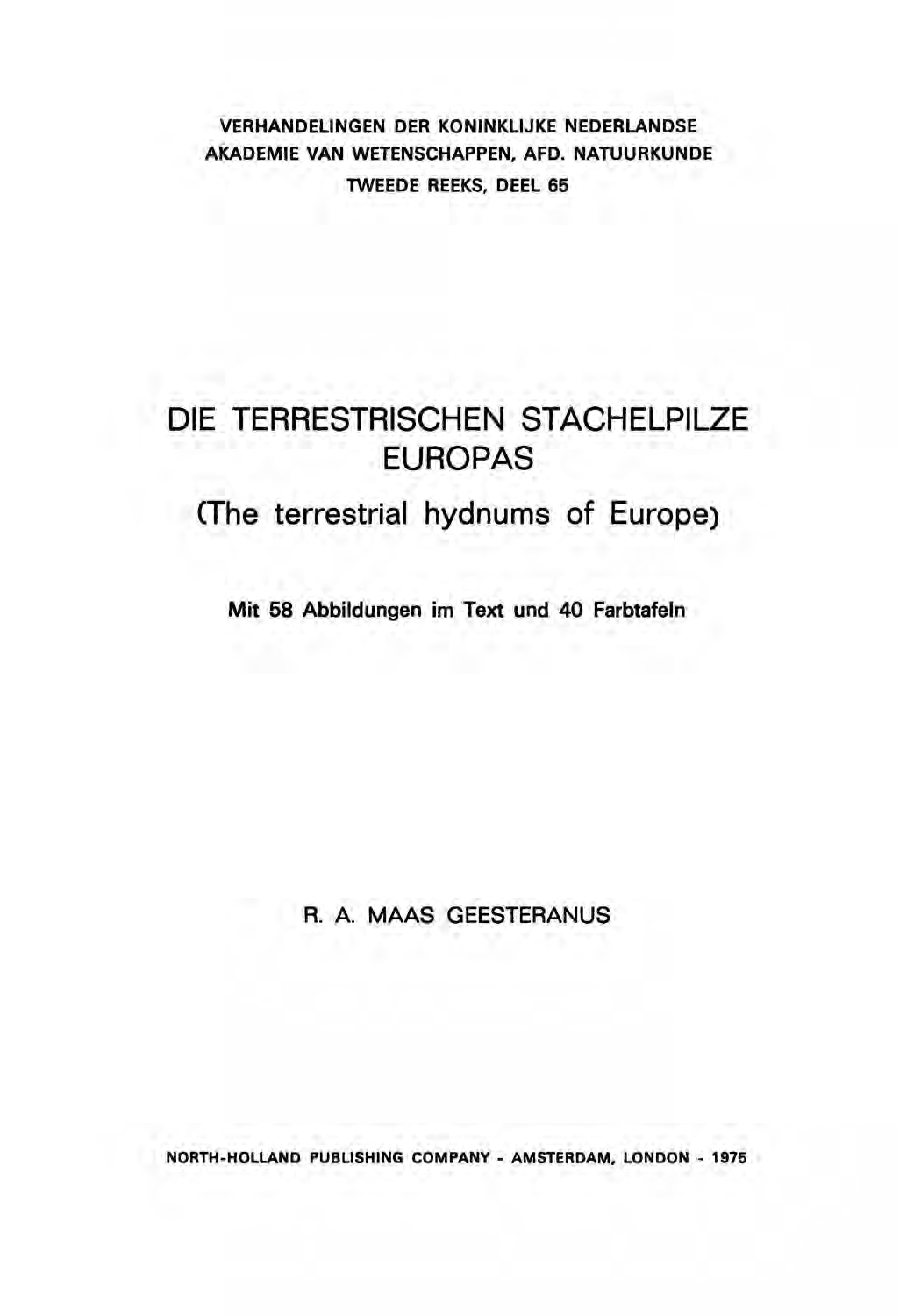Die terrestrischen Stachelpilze Europas